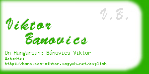viktor banovics business card